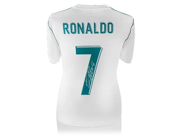 Cristiano Ronaldo Playera Firmada/Autografiada Real Madrid Ídolos