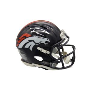 Russell Wilson Mini Casco Denver Broncos NFL firmado por Russell Wilson
