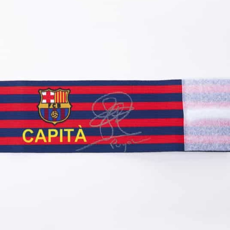 Carles Puyol - Gafete de Capitan FC Barcelona Autografiado con Certificado - firma