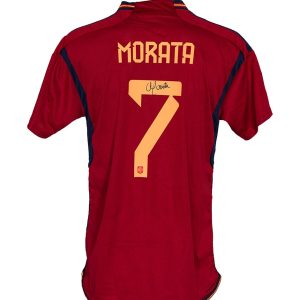 Álvaro Morata — Jersey Selección de España Autografiado - Vista frontal