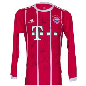 Bayern Munich — Jersey Equipo Completo 2017-2018 Autografiado - Vista frontal