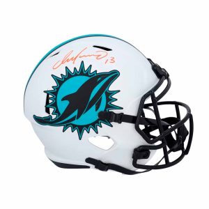 Dan Marino — Casco Miami Dolphins NFL Autografiado - Vista frontal