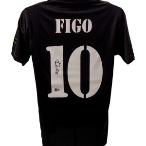 Luis Figo — Jersey Real Madrid Edición Visitante Autografiado - Vista frontal