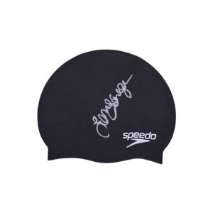 Ian Thorpe — Gorra Negra de Natacion Autografiada — Pentacampeon Olimpico - Vista frontal
