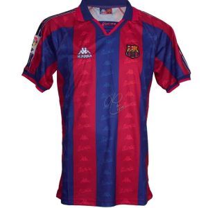 Luis Enrique — Jersey FC Barcelona Autografiado - Vista frontal
