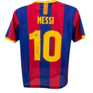 Lionel Messi — Jersey del Barcelona Autografiado con Certificado 2021-2022 - Vista frontal