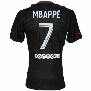 Kylian Mbappe — Jersey PSG 2021-2022 Autografiado - Vista frontal