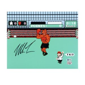 Mike Tyson — Fotografía Videojuego Punch-Out Autografiada - Vista frontal