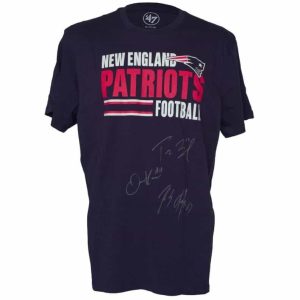 Brady, Gronkowski y Edelman Jersey New England Patriots Triple firmado por Brady, Gronkowski y Edelman