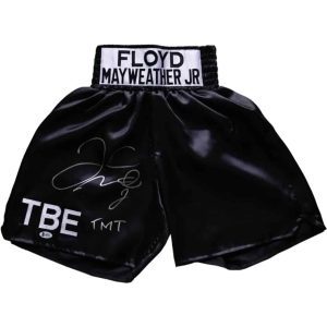 Floyd Mayweather Jr. Short de Box Negro firmado por Floyd Mayweather Jr.