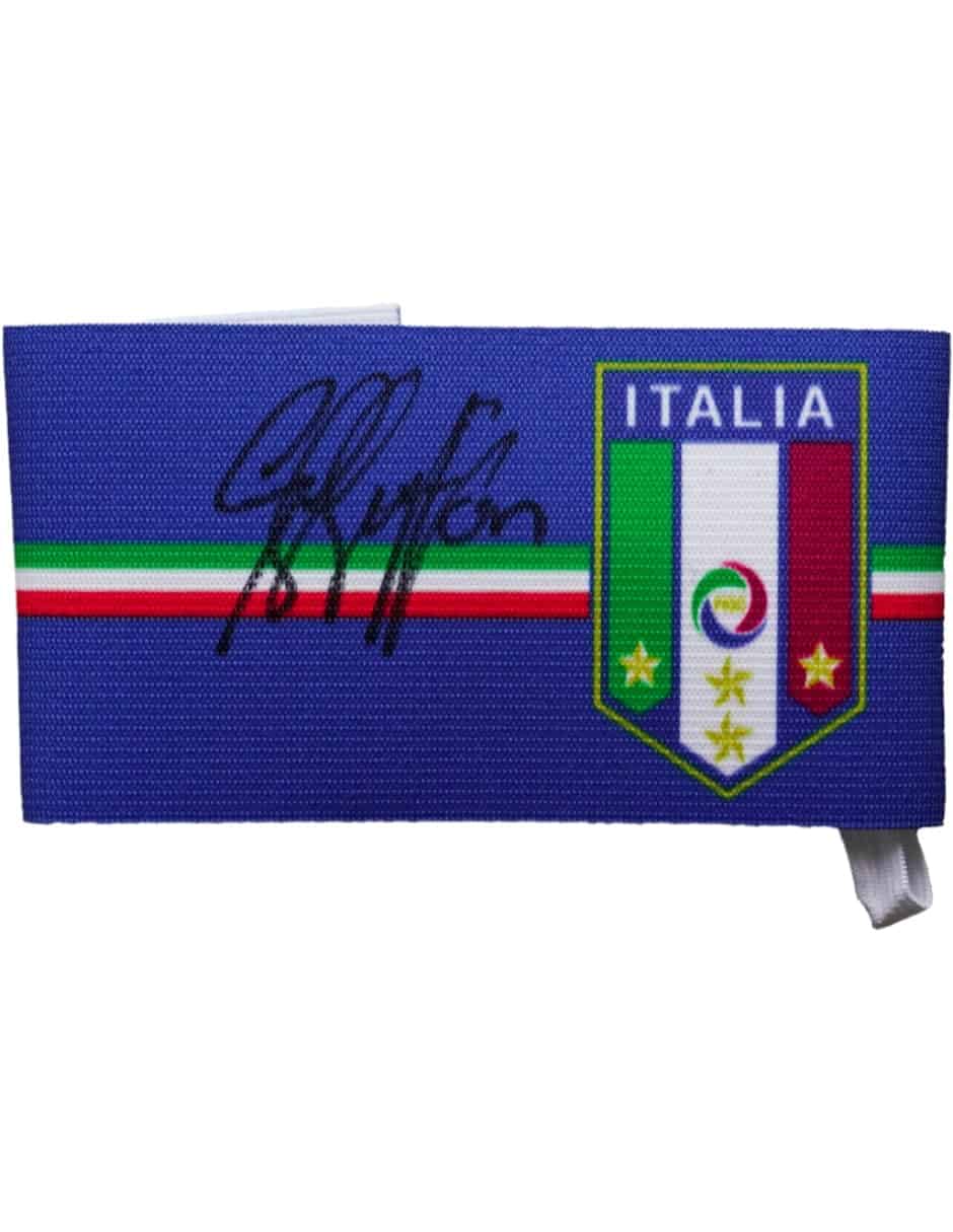 Gianluigi Buffon - Gafete Capitan Selección Italia Autografiado con Certificado