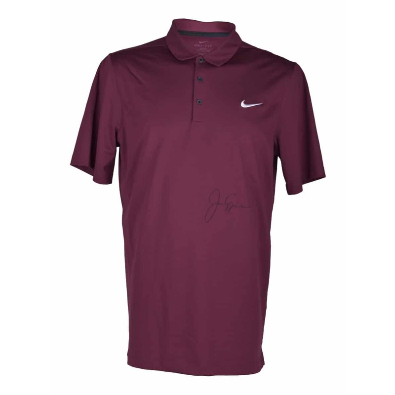 Jack Nicklaus Playera Guinda firmado por Jack Nicklaus