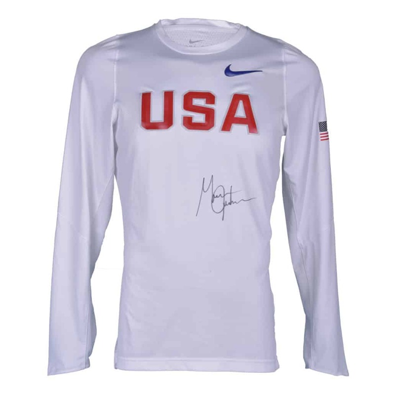 Michael Johnson Jersey Blanco firmado por Michael Johnson