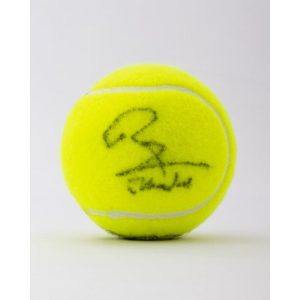 Roger Federer y Rafael Nadal Pelota Tenis firmado por Roger Federer y Rafael Nadal