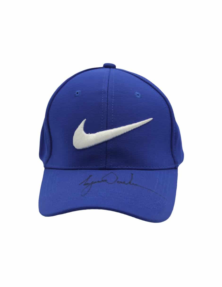 Tiger Woods Gorra Nike Azul Golf firmado por Tiger Woods