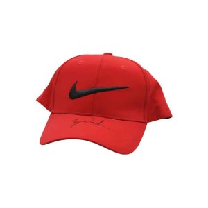 Tiger Woods Gorra Nike Roja Golf firmado por Tiger Woods